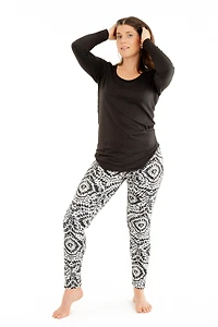 Black Splash - Cozy Lined Leggings