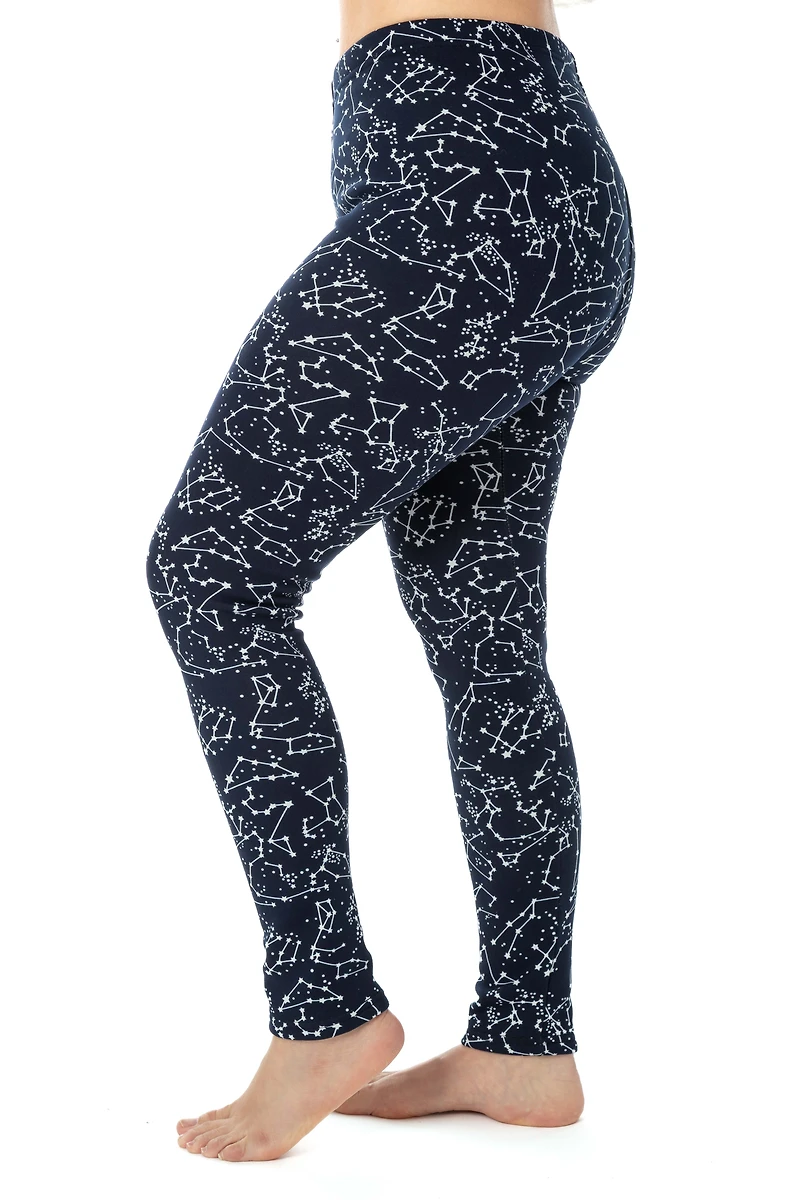 Blue Constellation - Cozy Lined Leggings