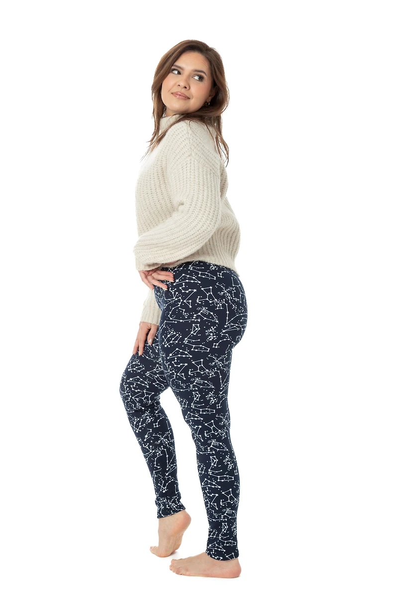 Blue Constellation - Cozy Lined Leggings