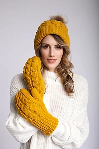 Mustard Yellow - Cozy Lined Mittens