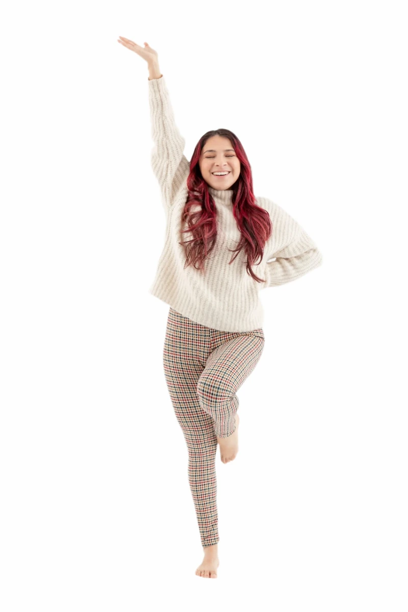 Fall Plaid - Cozy Lined Leggings