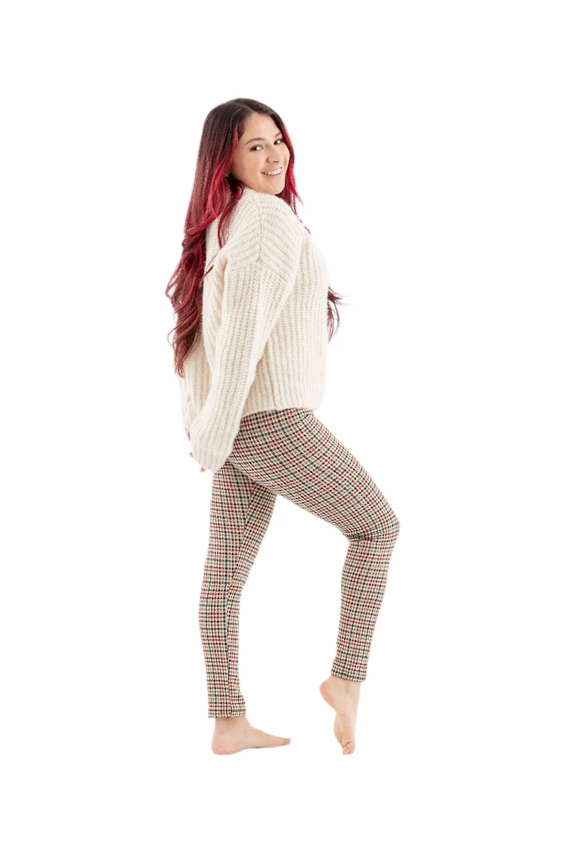Fall Plaid - Cozy Lined Leggings