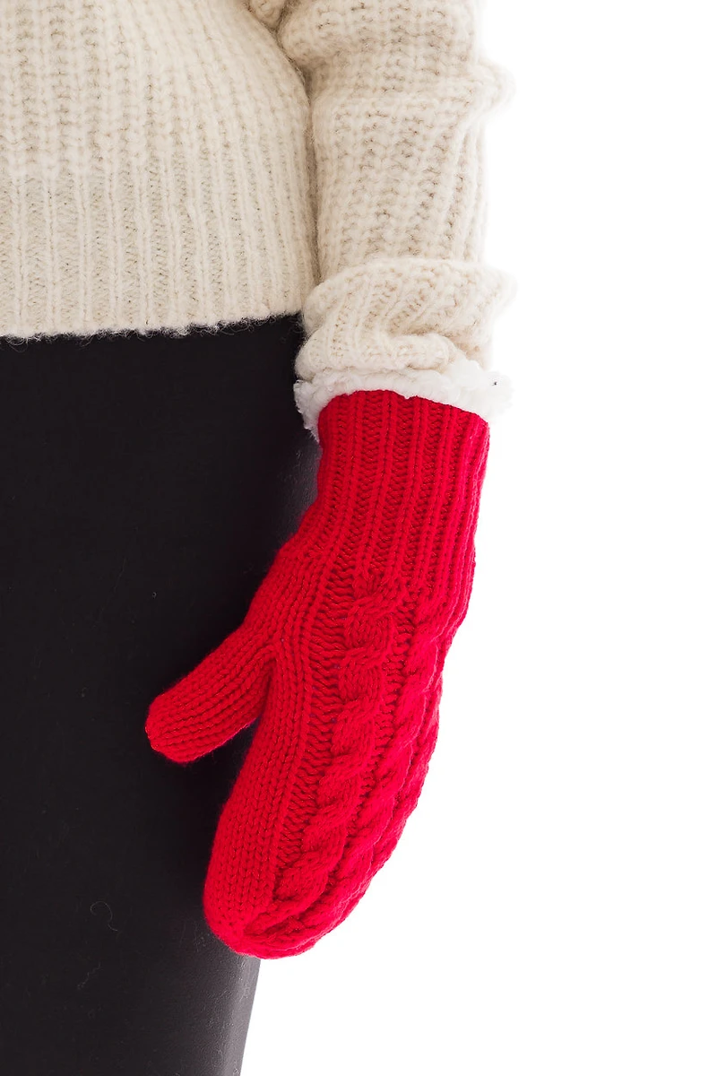 Black - Cozy Lined Mittens