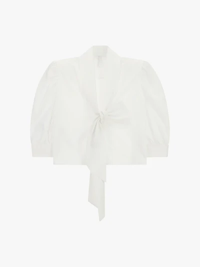 Tie-Front Puff Sleeve Blouse