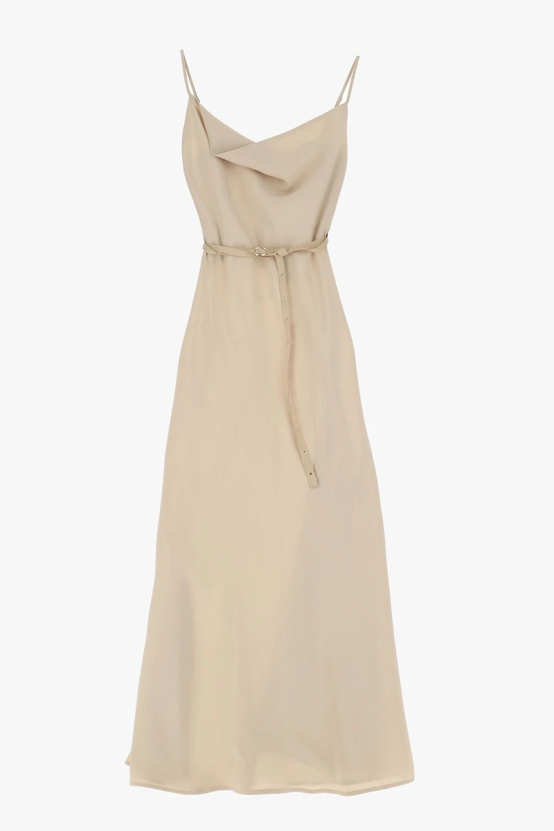 Long dress with thin straps