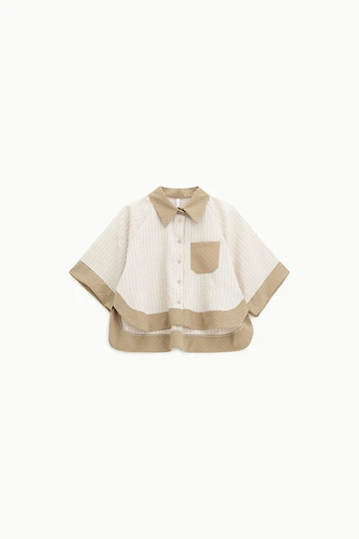 Chemise courte à rayures