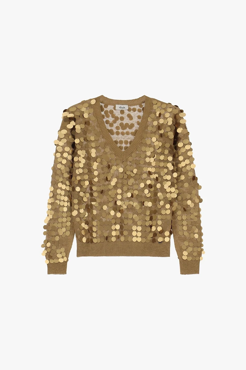 Pull en tricot à paillettes