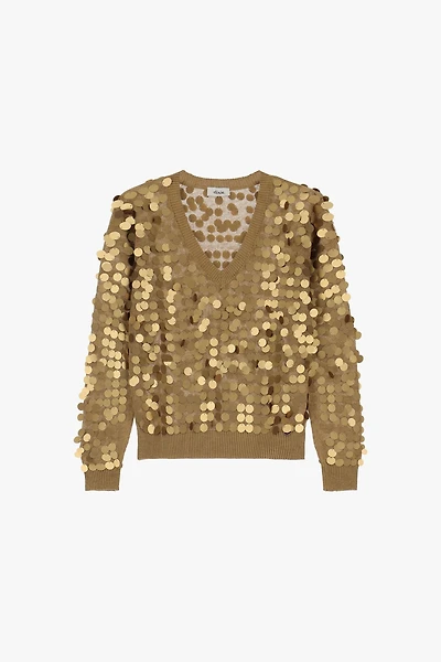 Pull en tricot à paillettes