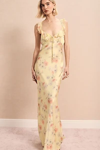 Maxi Dress with Ruffle Straps