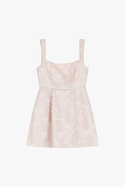 Mini Metallic Floral Dress