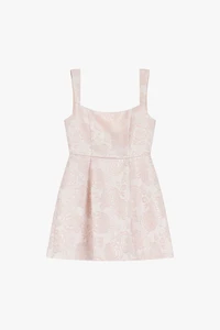 Mini Metallic Floral Dress
