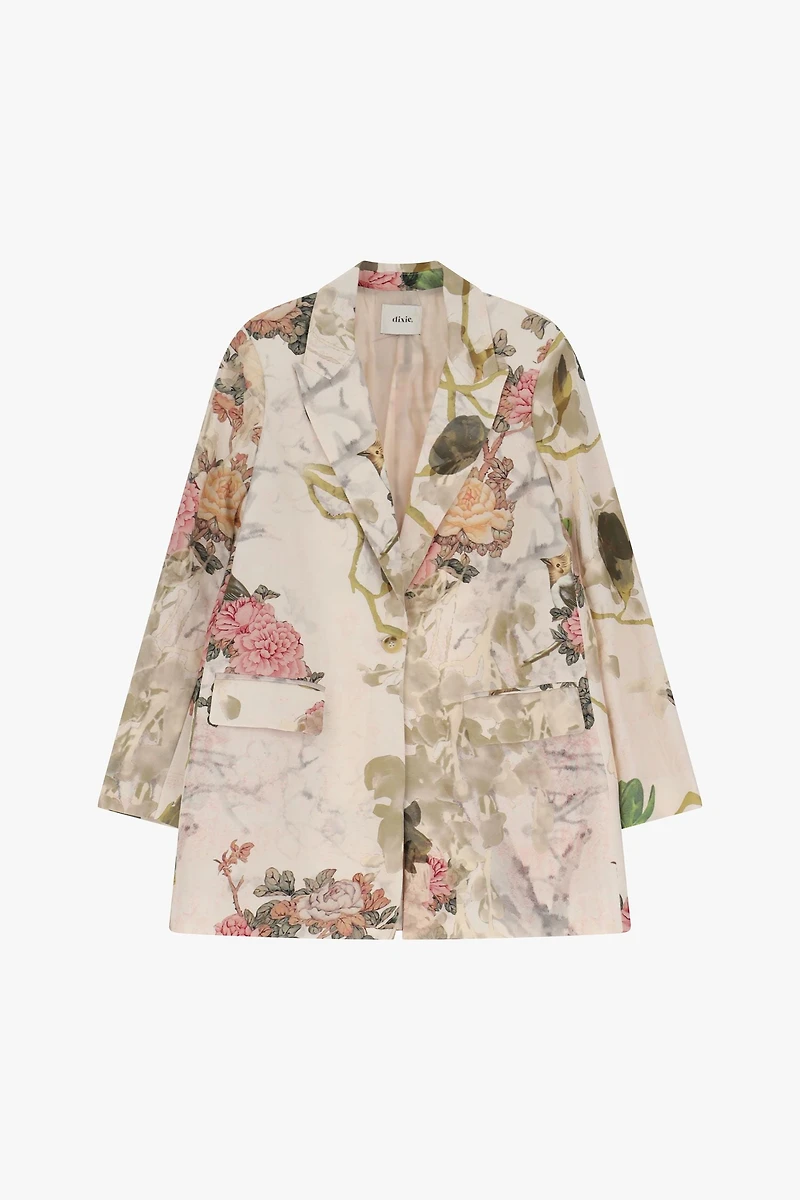 Blazer à imprimé floral