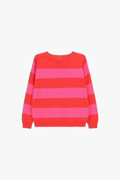 Pull en tricot rayé