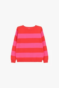 Pull en tricot rayé