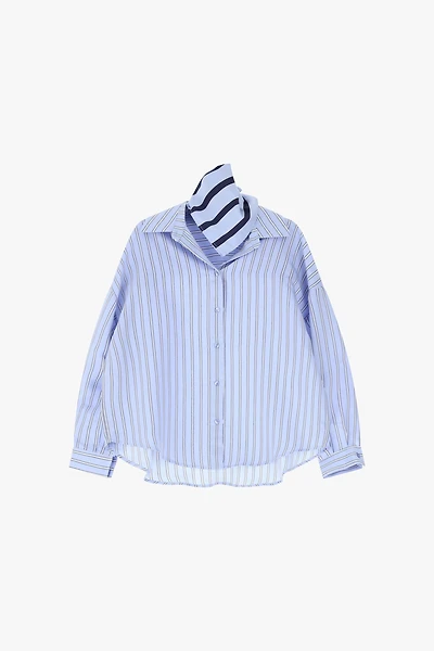 Striped shirt with classic collar