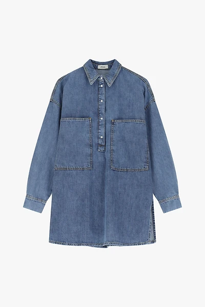 Chemise en jean surdimensionnée