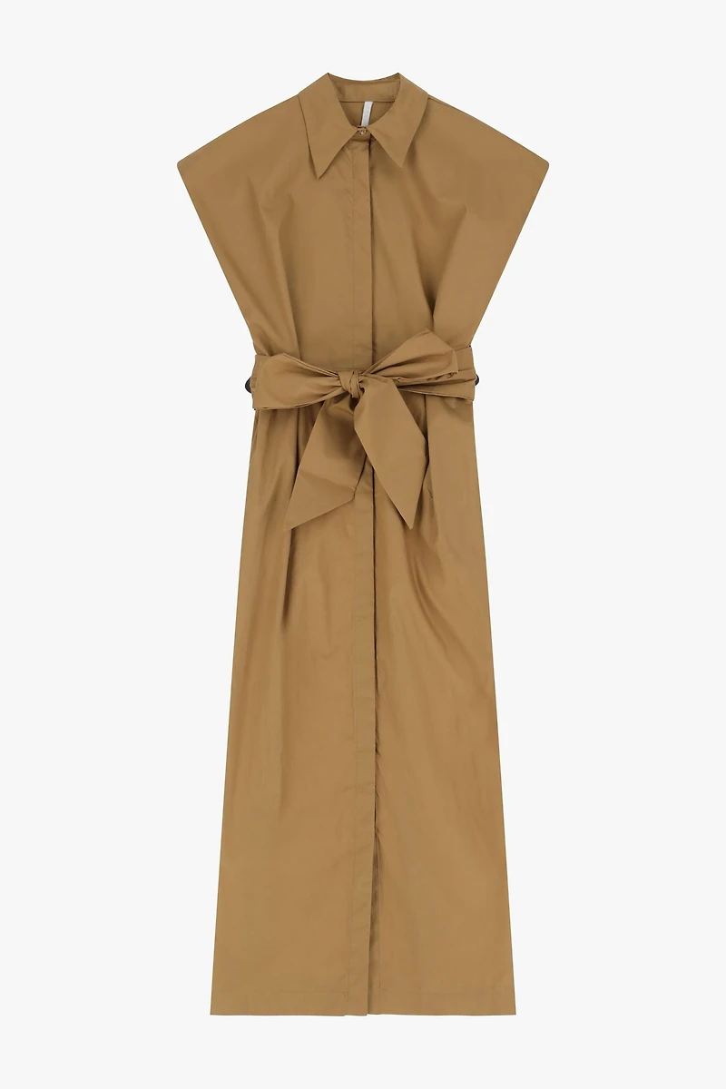 Robe en coton ceinturée