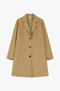 Suede Effect Coat