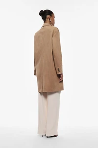 Suede Effect Coat