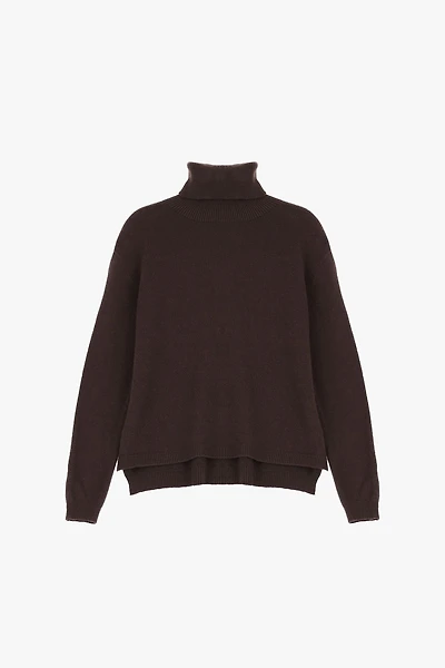 Sweater with turtleneck and long sleeves