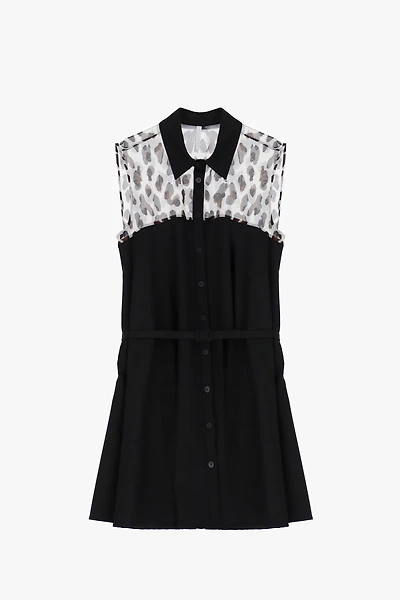 Leopard Print Detail Dress