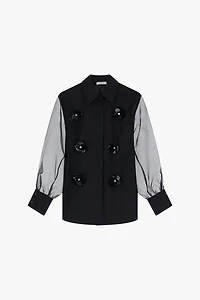 Floral Embellishment Shirt