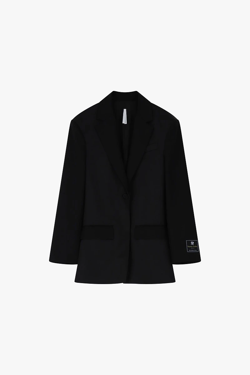 Blazer à détails en satin