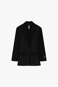 Blazer à détails en satin