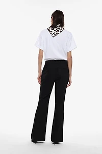 High-Waisted Flared Trousers