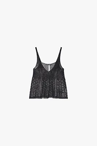 Haut en tricot métallisé