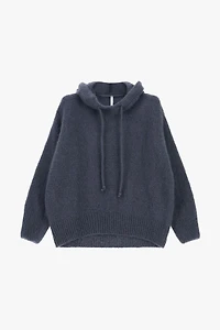 Pull à capuche tricotée