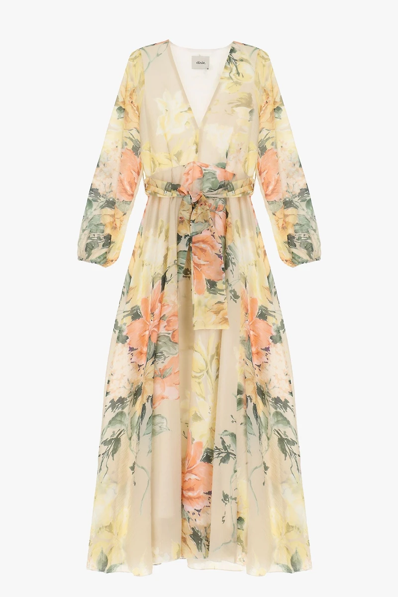 Belted Floral Dress