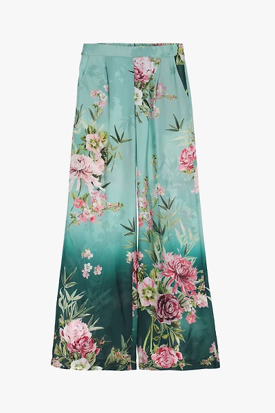 Pantalon à imprimé floral