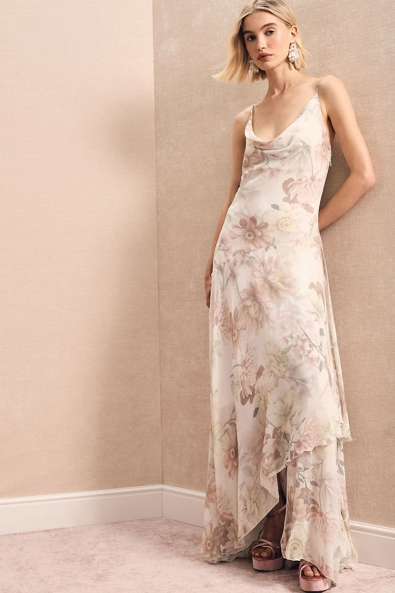 Robe nuisette fleurie en mousseline