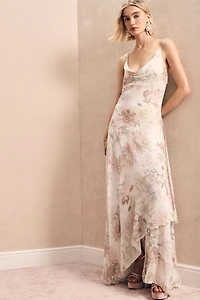 Robe nuisette fleurie en mousseline