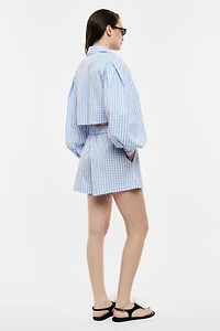 Short Gingham bleu
