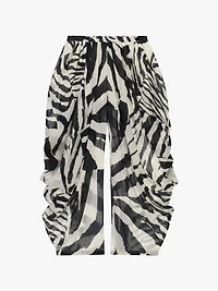 Zebra Print Draped Pants