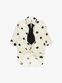 Chemise nouée devant à pois