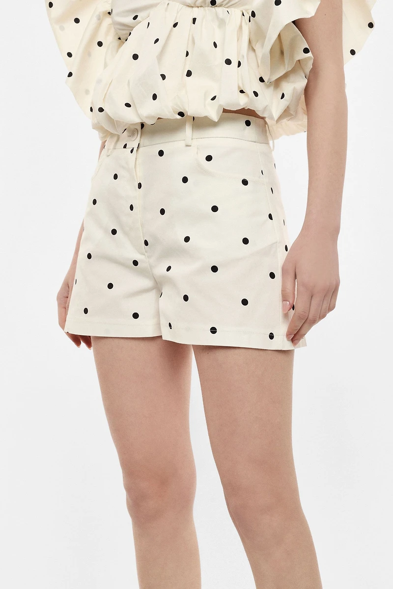 Polka Dot Tailored Shorts