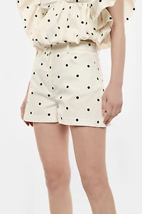 Polka Dot Tailored Shorts