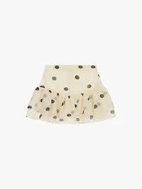 Polka Dot Ruffle Mini Skirt