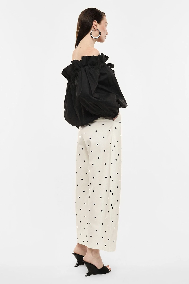 Pantalon ample à pois