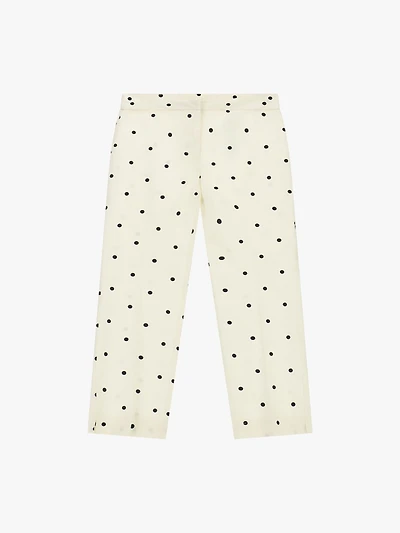 Pantalon droit à pois