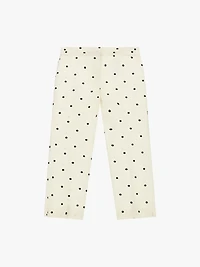 Pantalon droit à pois