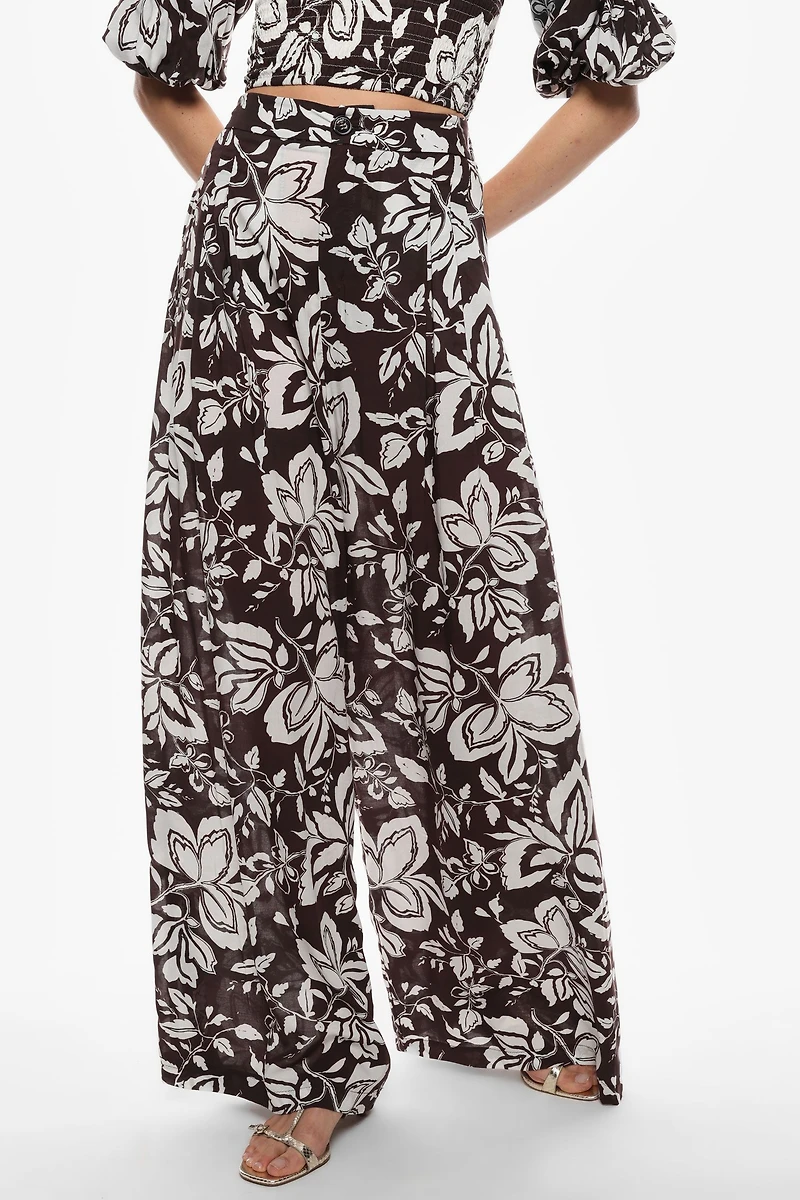 Tousers à imprimé floral