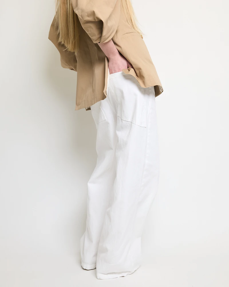 Leg High-Waist Pants
