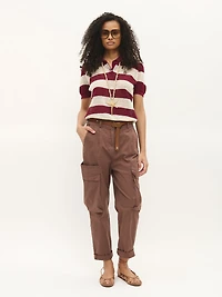 Pantalon cargo ceinturé