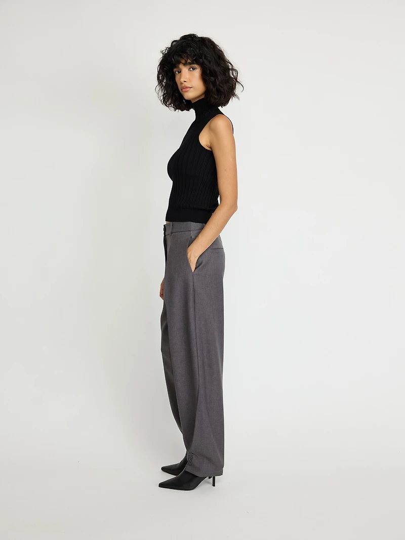 Pantalon cigarette plissé sur mesure