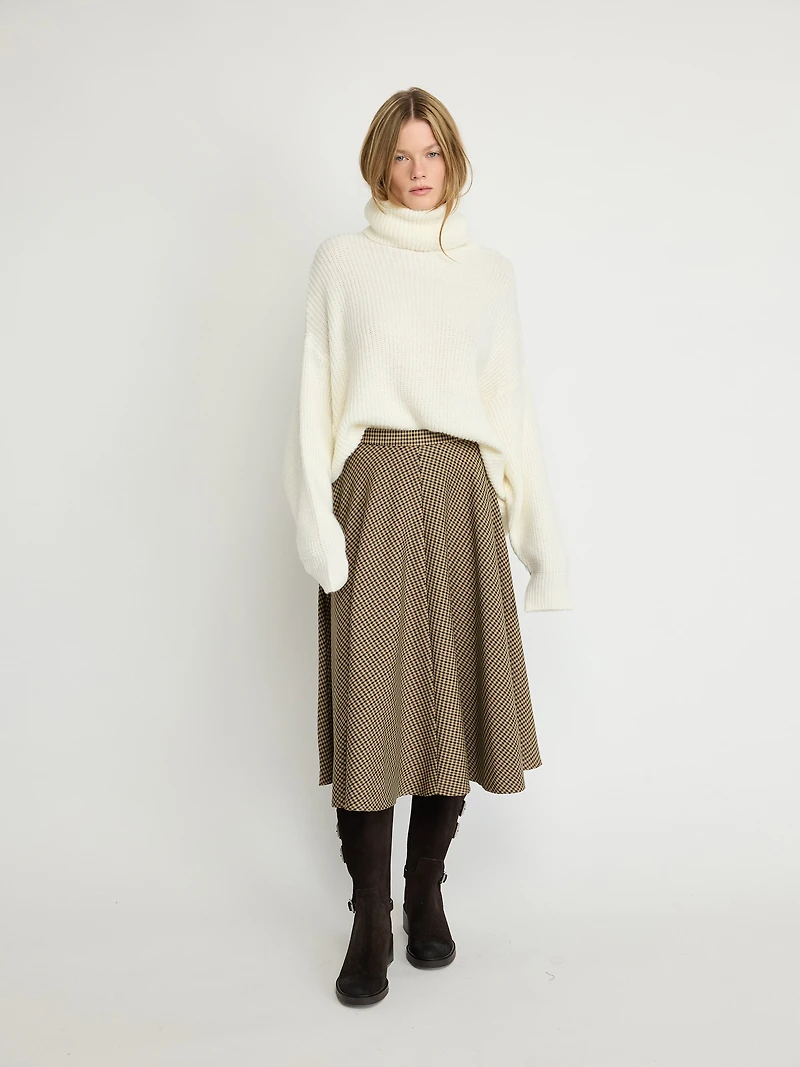 Chunky Ribbed Turtleneck Sweater