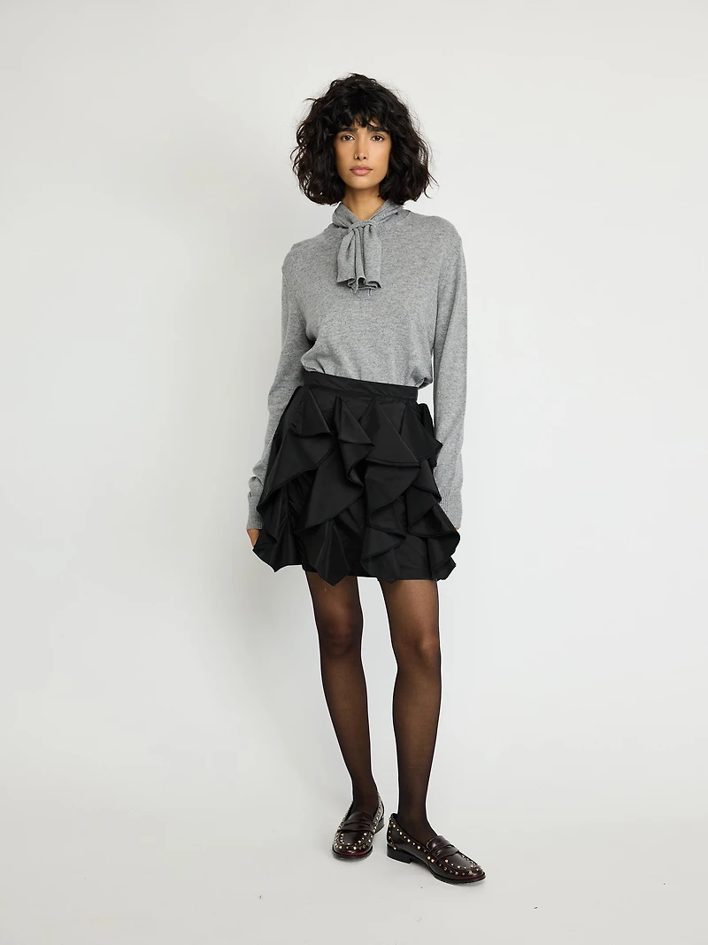Pull en tricot avec détail écharpe